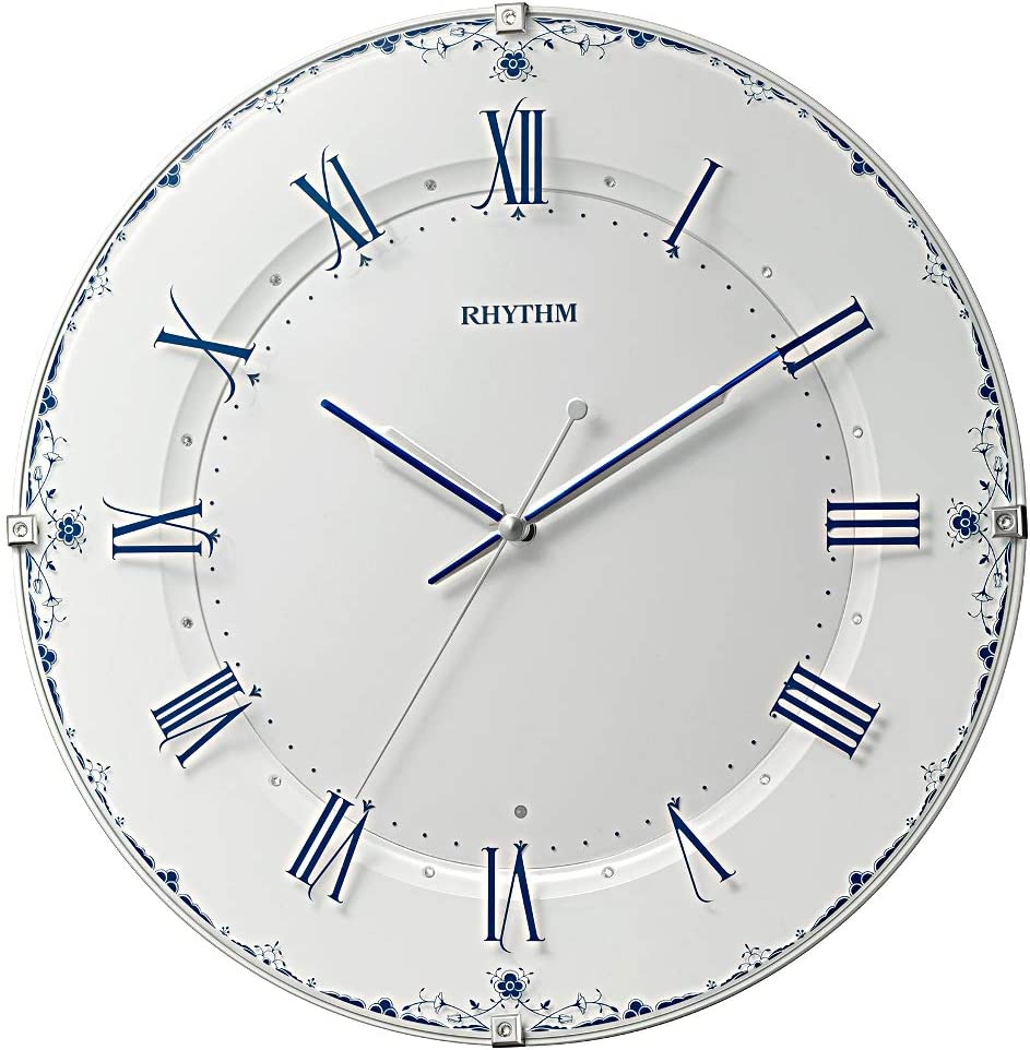 青い皿デザイン時計